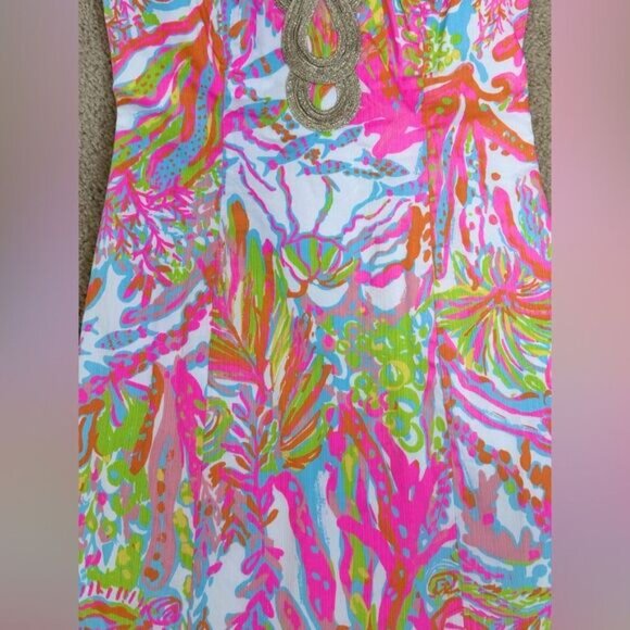 Lilly Pulitzer Janice Scuba To Cuba Shift Dress Sz 4 - Picture 3 of 13